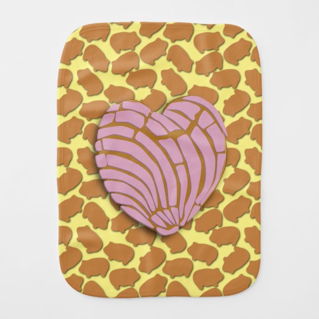 Piggy Heart Burp Cloth (Front)