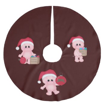 Piggy Helpers Christmas Tree Skirt by ThePigPen at Zazzle