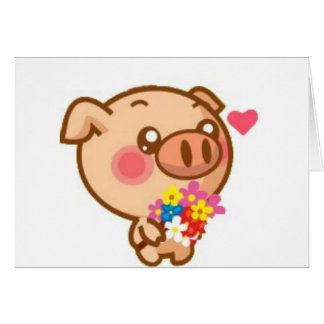 Piggy in Love Cards