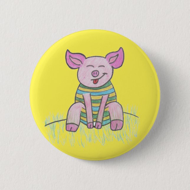 Piggy (Lil Piglet) Pin/ Button (Front)