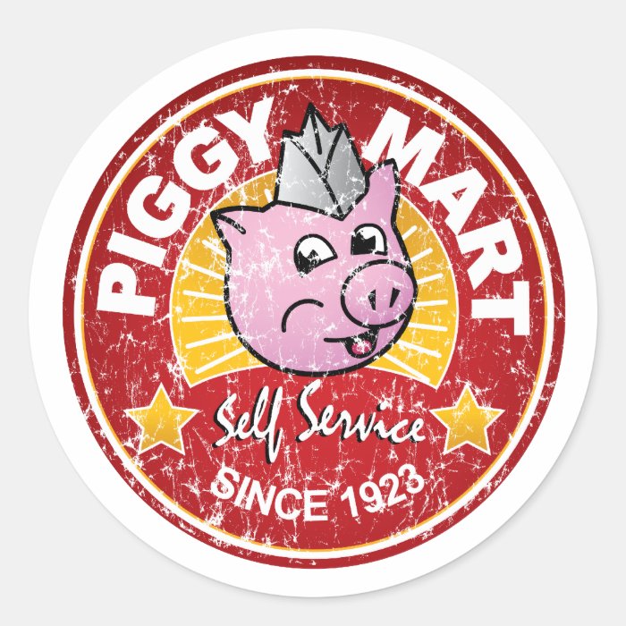 Piggy Mart Vintage Grocery Store Employee Badge Classic ...