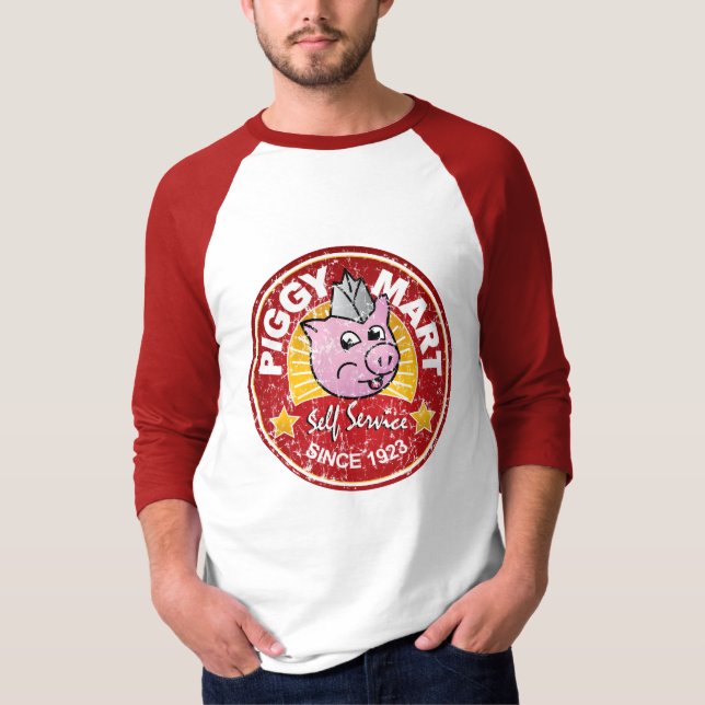 Piggy Mart Vintage Grocery Store T-Shirt (Front)