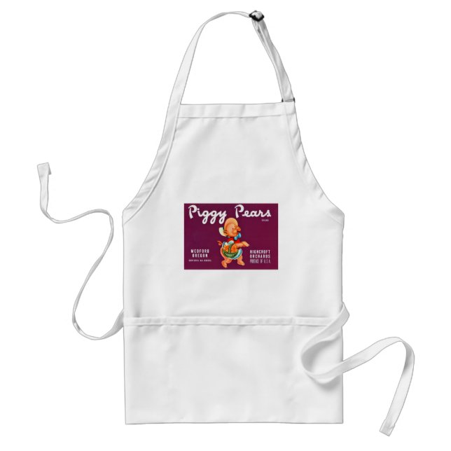Piggy Pears Adult Apron (Front)