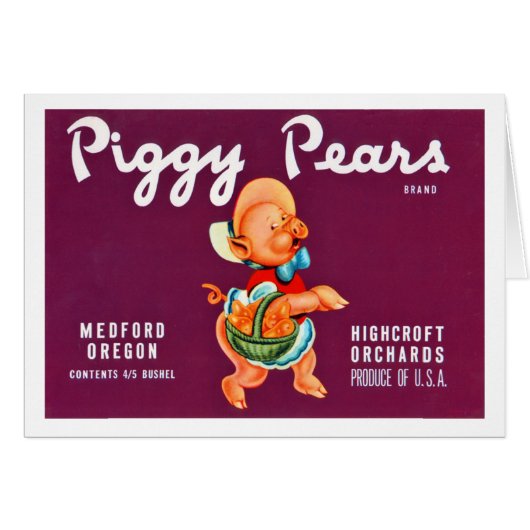 Piggy Pears Cards (Front Horizontal)