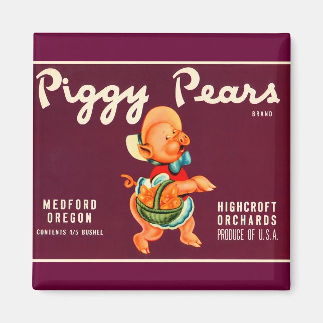Piggy Pears Magnet (Front)