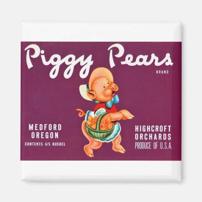 Piggy Pears Magnet (Front)