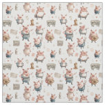 Piggy Perfection: Whimsy Pig Fabric