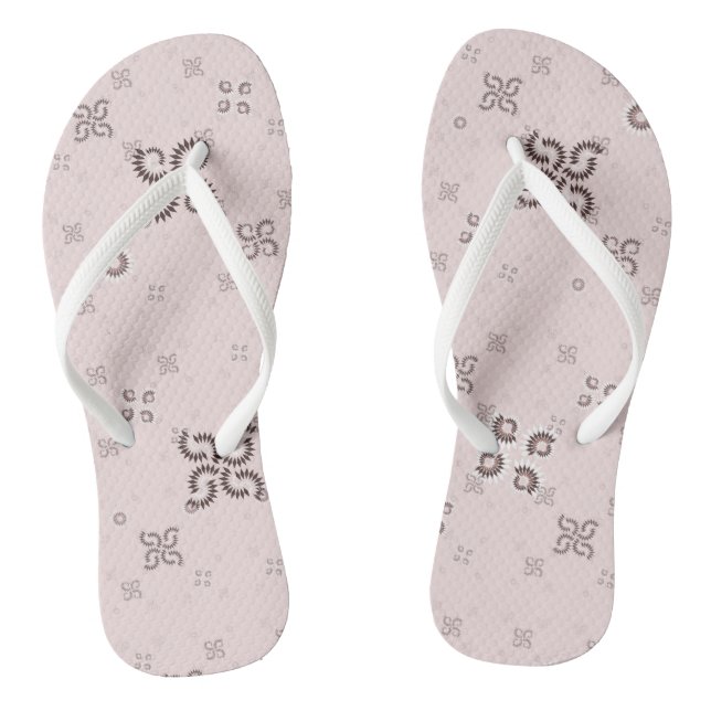 piggy pink geometric flip flops (Footbed)