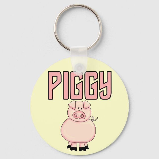 Piggy T-shirts and Gifts Keychain (Front)