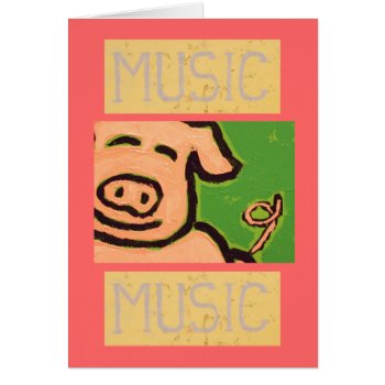 Piggy Tail Rhythm Card by ronaldyork at Zazzle