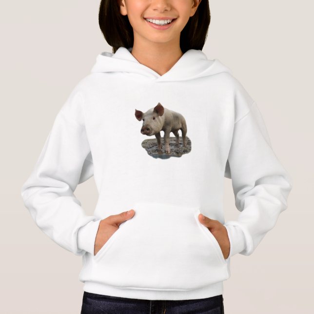 Piggy Takes A Mud Bath, Hoodie (Front)