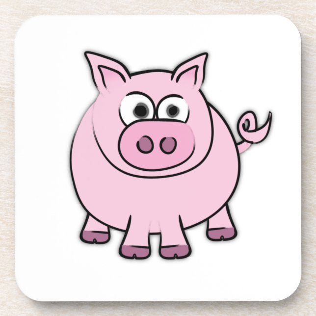 Piggy Throw  Beverage Coaster (Front)