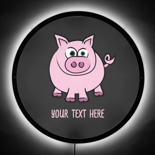 Piggy Throw  LED Sign