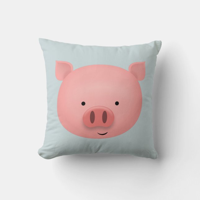 Piggy Throw Pillow (Front)