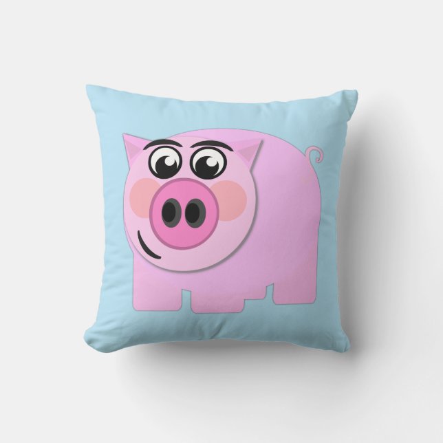 Piggy Throw Pillow (Front)