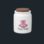 Piggy Treats Jar<br><div class="desc">What a fun gift for anyone who loves pigs and pet piggies! Do you know someone what has a farm pig? A mini pig? A micro pig? A pot-bellied pig? This makes a great piggy treat container!</div>