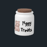 Piggy Treats Jar<br><div class="desc">What a fun gift for anyone who loves pigs and pet piggies! Do you know someone what has a farm pig? A mini pig? A pot-bellied pig? This candy jar is the perfect place to keep treats for your pet pig!</div>
