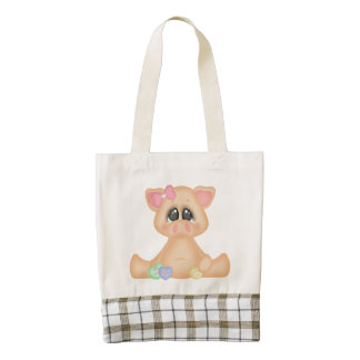 Piggy Valentine Love Zazzle HEART Tote Bag