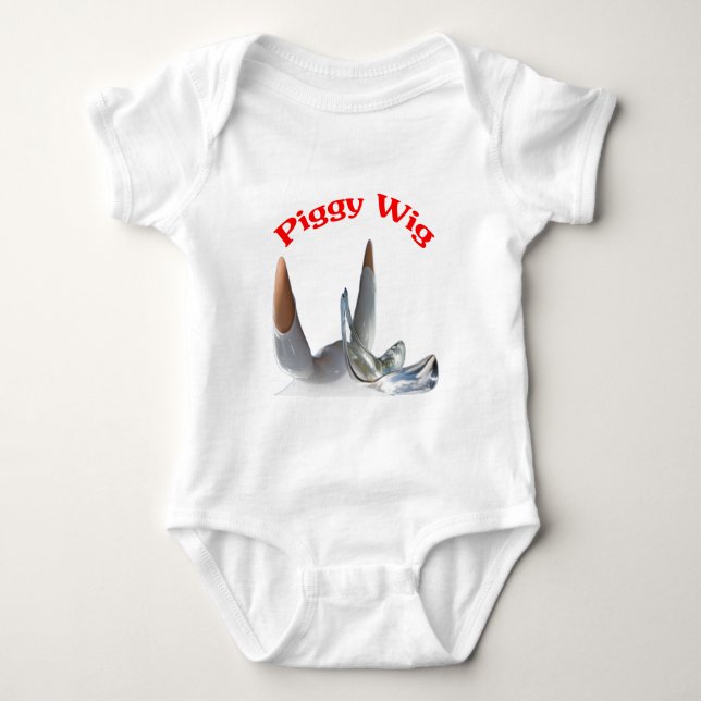 Piggy Wig Baby Bodysuit (Front)