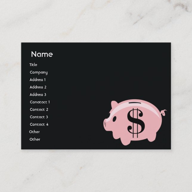 Piggybank - Chubby Business Card (Front)
