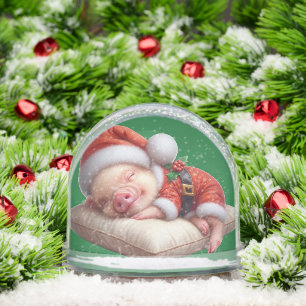 Piglet Christmas Snow Globe