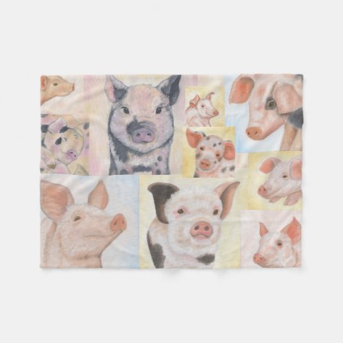 Piglet Collage fleece