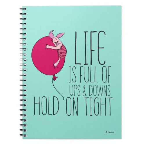 Piglet  Life is Full of Ups  Downs Notebook