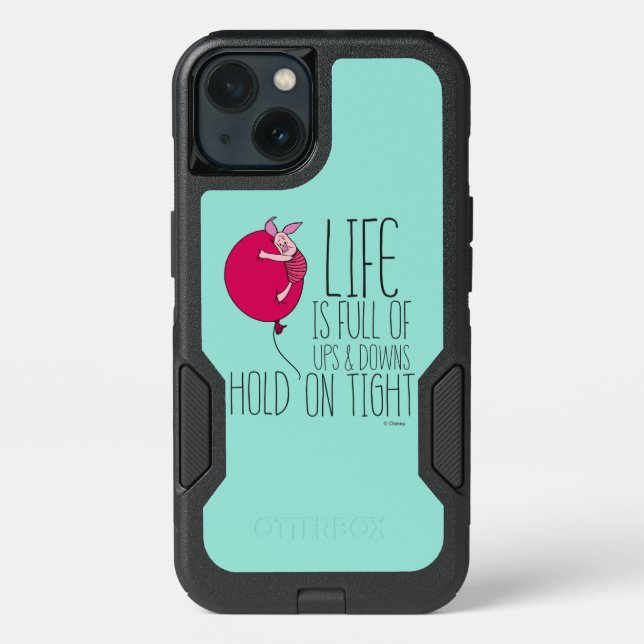 Piglet | Life is Full of Ups & Downs Otterbox iPhone Case (Back)