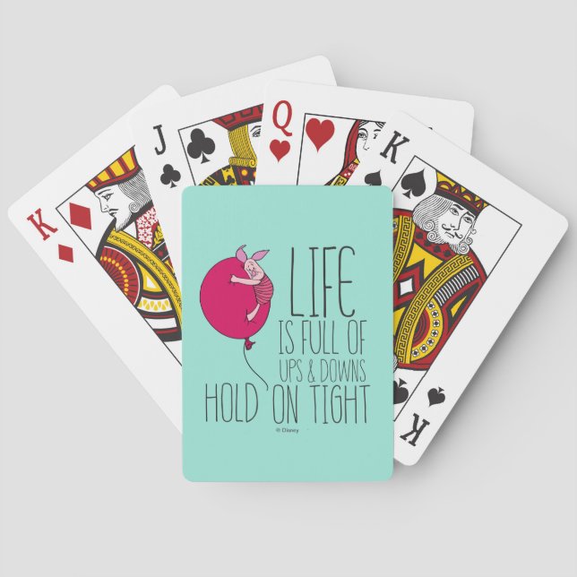 Piglet | Life is Full of Ups & Downs Playing Cards (Back)