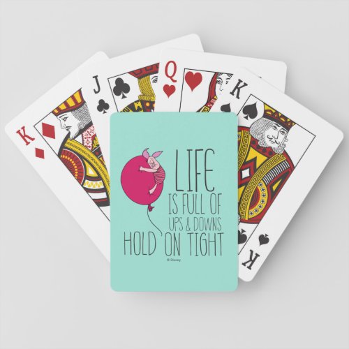 Piglet  Life is Full of Ups  Downs Poker Cards