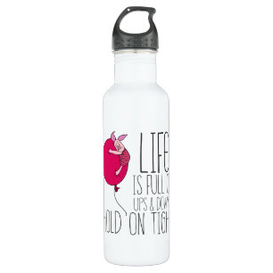 Piglet   Life is Full of Ups & Downs Water Bottle
