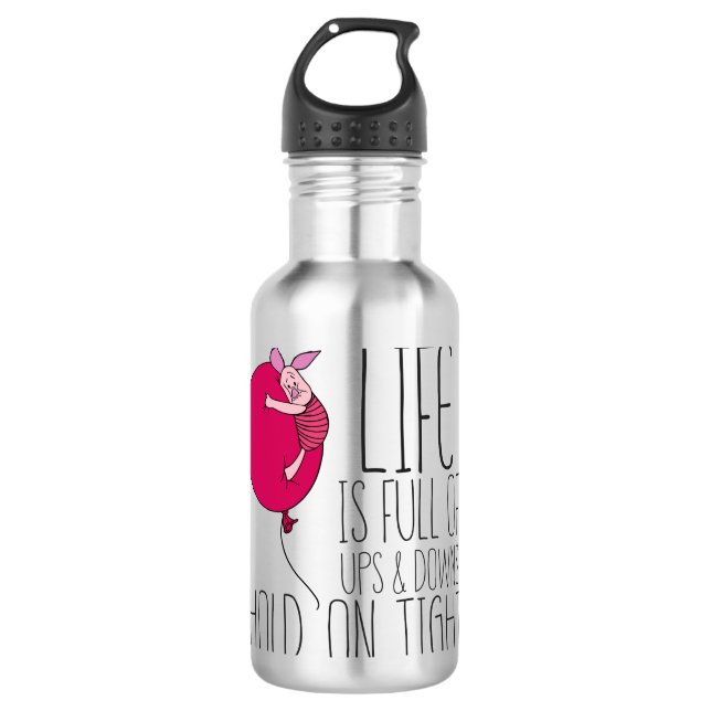 Piglet | Life is Full of Ups & Downs Water Bottle (Front)
