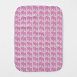 Piglet Parade Purple Pink Burp Cloth