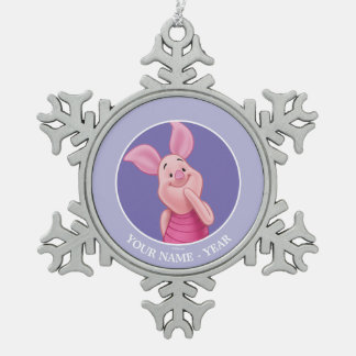 Piglet | Piglet Add Your Name Snowflake Pewter Christmas Ornament