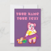 piglet pink cheerful (Back)