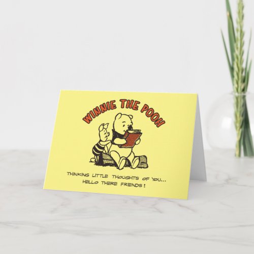 Piglet  Pooh _ Thinking Little Thoughs of You Card