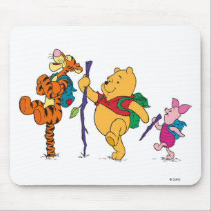 Piglet, Tigger, and Winnie the Pooh Hiking Mouse Pad