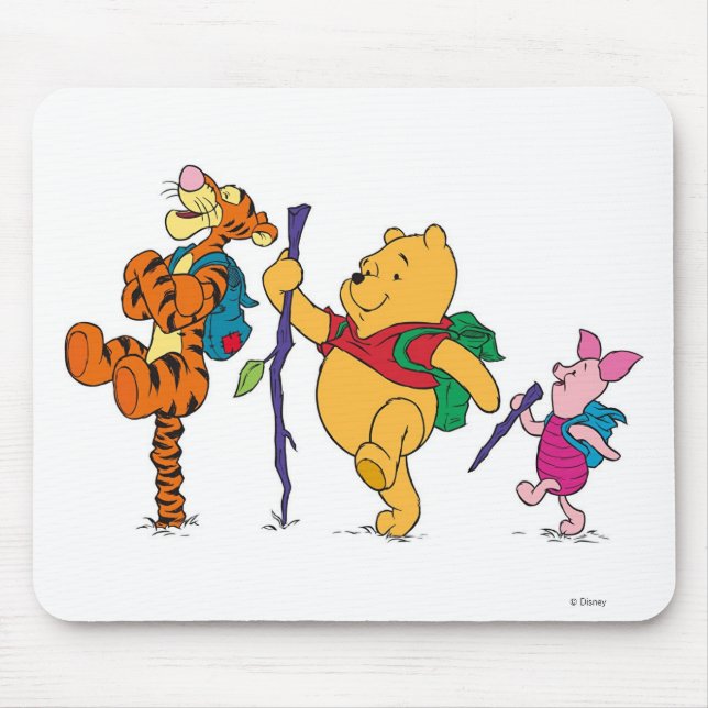 Piglet, Tigger, and Winnie the Pooh Hiking Mouse Pad (Front)