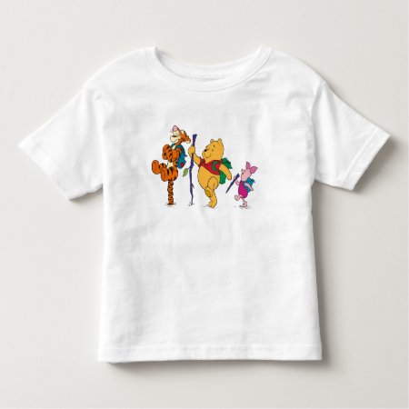Piglet, Tigger, And Winnie The Pooh Hiking Toddler T-shirt