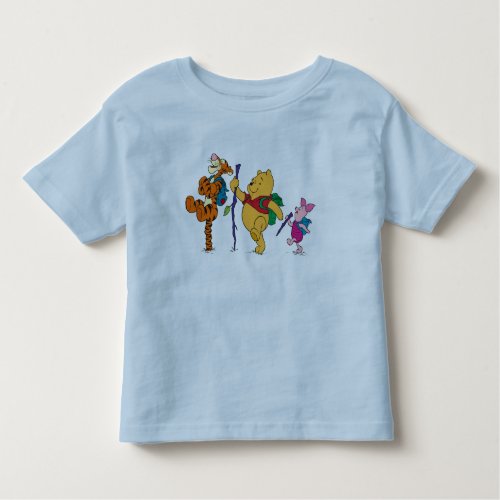 Piglet Tigger and Winnie the Pooh Hiking Toddler T_shirt