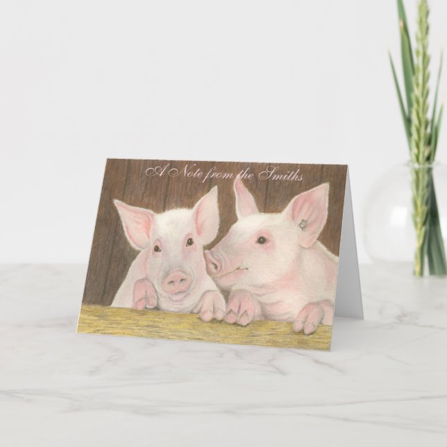 Piglets Note Card (Front)