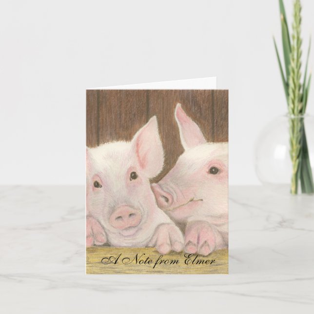 Piglets Note Card (Front)