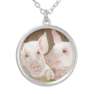 Piglets Silver Plated Necklace