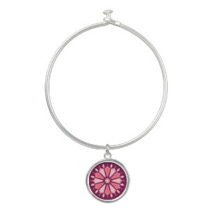 PIGMENT VOICE GIFT TRADITIONAL & MODERN MIX FLOWER BANGLE BRACELET