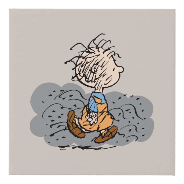 Pigpen Walking Cloud Faux Canvas Print (Front)