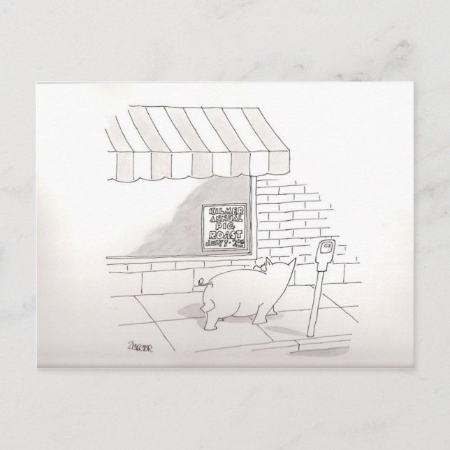 PigRoast Invitation Postcard (Front)