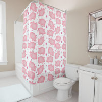 Pigs And Polka Dots Shower Curtain