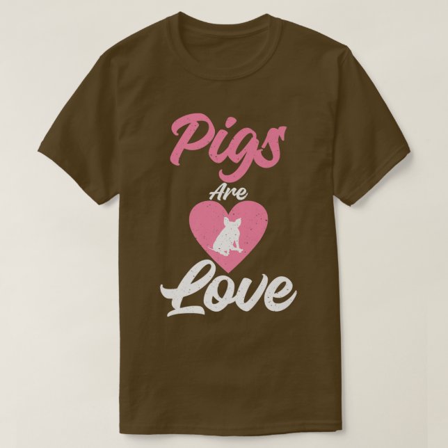 Pigs are Love Pig Owner Pig Farmer Premium  T-Shirt (Design Front)