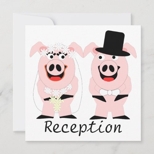 Pigs Evening Reception Custom Invitations