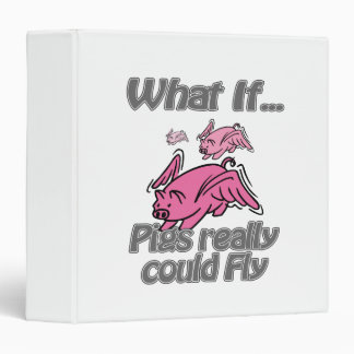 Pigs Fly 3 Ring Binder